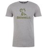 MENS TSHIRT DARK HEATHER GRAY W/ BROWNELLS LOGO S